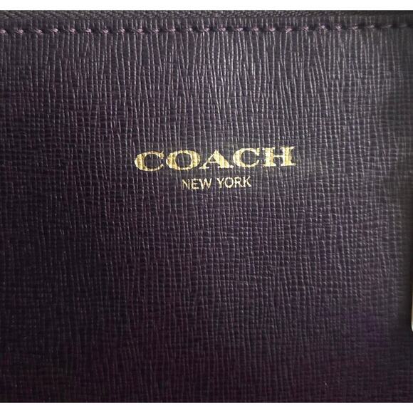 NWT VTG Coach Saffiano Mini Purple Ladies Purse - Picture 7 of 10